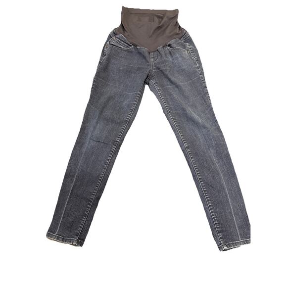Aglow Women's Maternity Skinny Jeans Denim Blue Dark Wash Size 26 - Picture 1 of 16